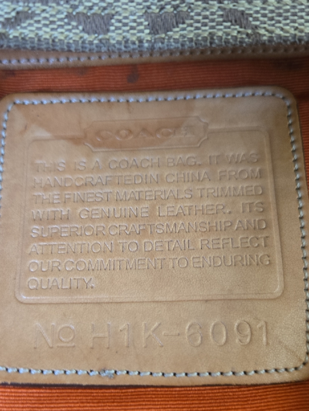 Coach Signature Clip Vintage  Canvas Shoulder Bag in Brown/Tan - Picture 9 of 12